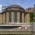 Tunnelgebäude Alter Elbtunnel (St. Pauli/Norderelbe)  Hamburg/Norderelbe : Alter Elbtunnel, Bauwerke, Deutschland, Elbe, Gewässer, Hamburg, Norderelbe, Tunnel