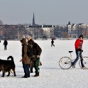 Auf der Außenalster  Hamburg/Alster : Alster, Außenalster, Deutschland, Gewässer, Hamburg, Winter