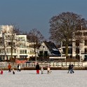 Anleger Uhlenhorster Fährhaus  Hamburg/Alster : Alster, Außenalster, Deutschland, Gewässer, Hamburg, Winter